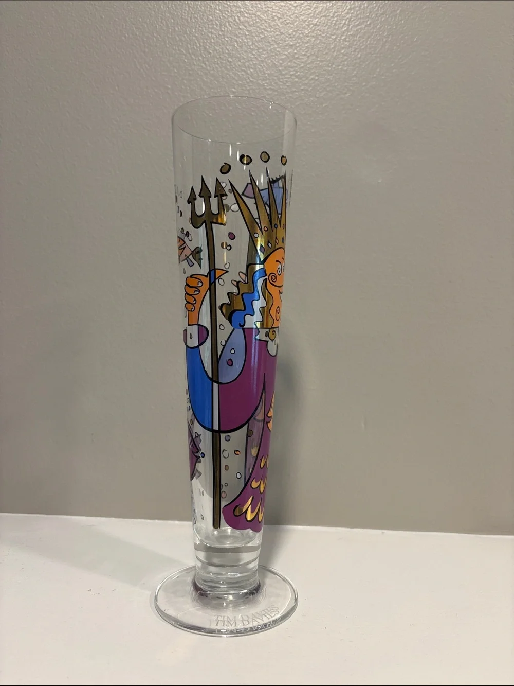 RARE VTG Ritzenhoff German Beer Glass/Pilsner 2001 Tim Davies Design